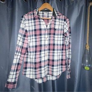 Medium The North Face Pink button up flannel